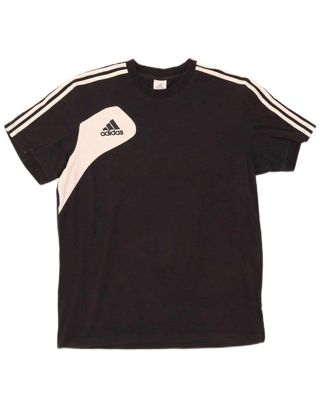 Tricou pentru bărbați ADIDAS Top UK 42/44, mare, negru, color block, bumbac