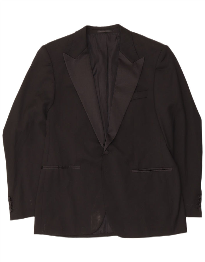Blazer pentru bărbați Hugo Boss, cu 1 nasture, UK 50, lână virgină mare, neagră