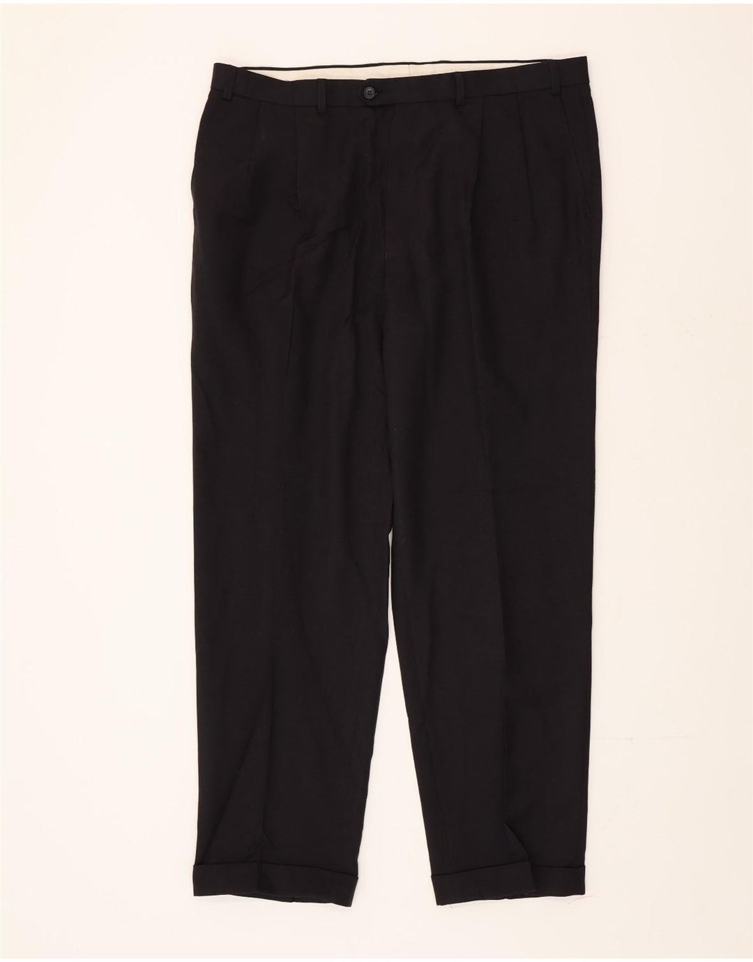 Pantaloni de costum pentru bărbați Marks & Spencer L40 L33 bleumarin poliester