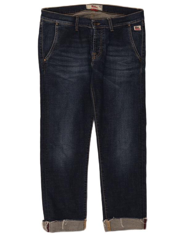 Blugi drepti pentru femei Roy Rogers W35 L28 bumbac bleumarin