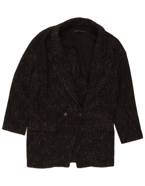 Palton supradimensionat pentru femei Zara UK 6 XS Poliester negru
