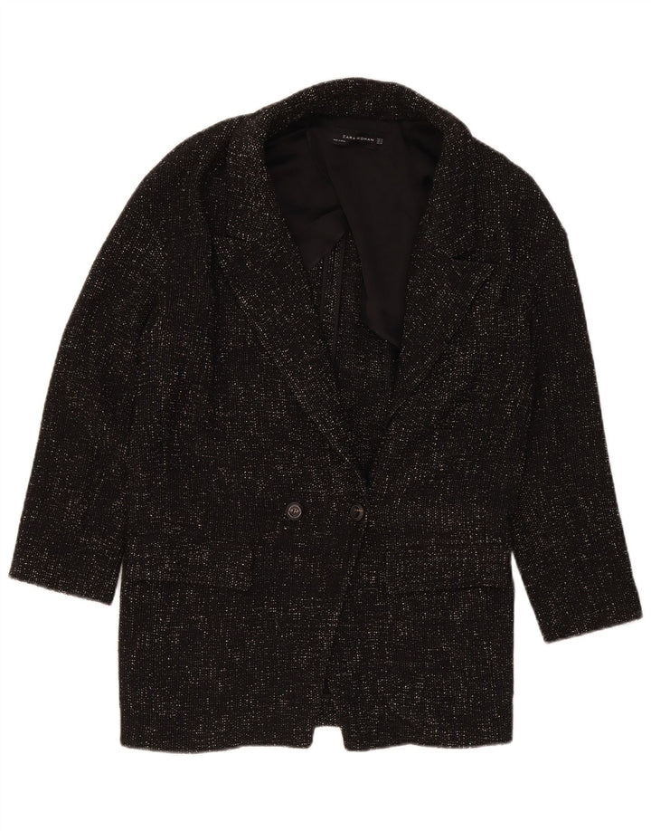 Palton supradimensionat pentru femei Zara UK 6 XS Poliester negru