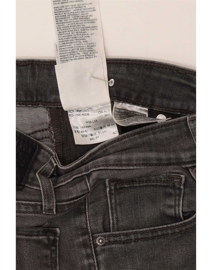 Blugi skinny pentru femei Levi's W26 L34 bumbac gri