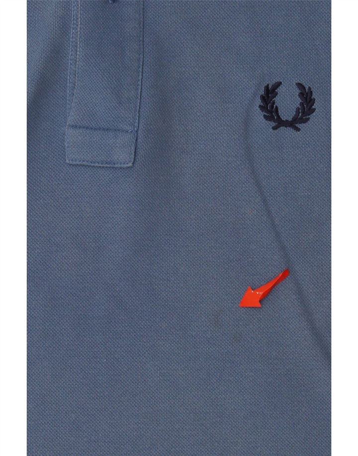 Cămașă polo Fred Perry pentru bărbați din bumbac albastru mic