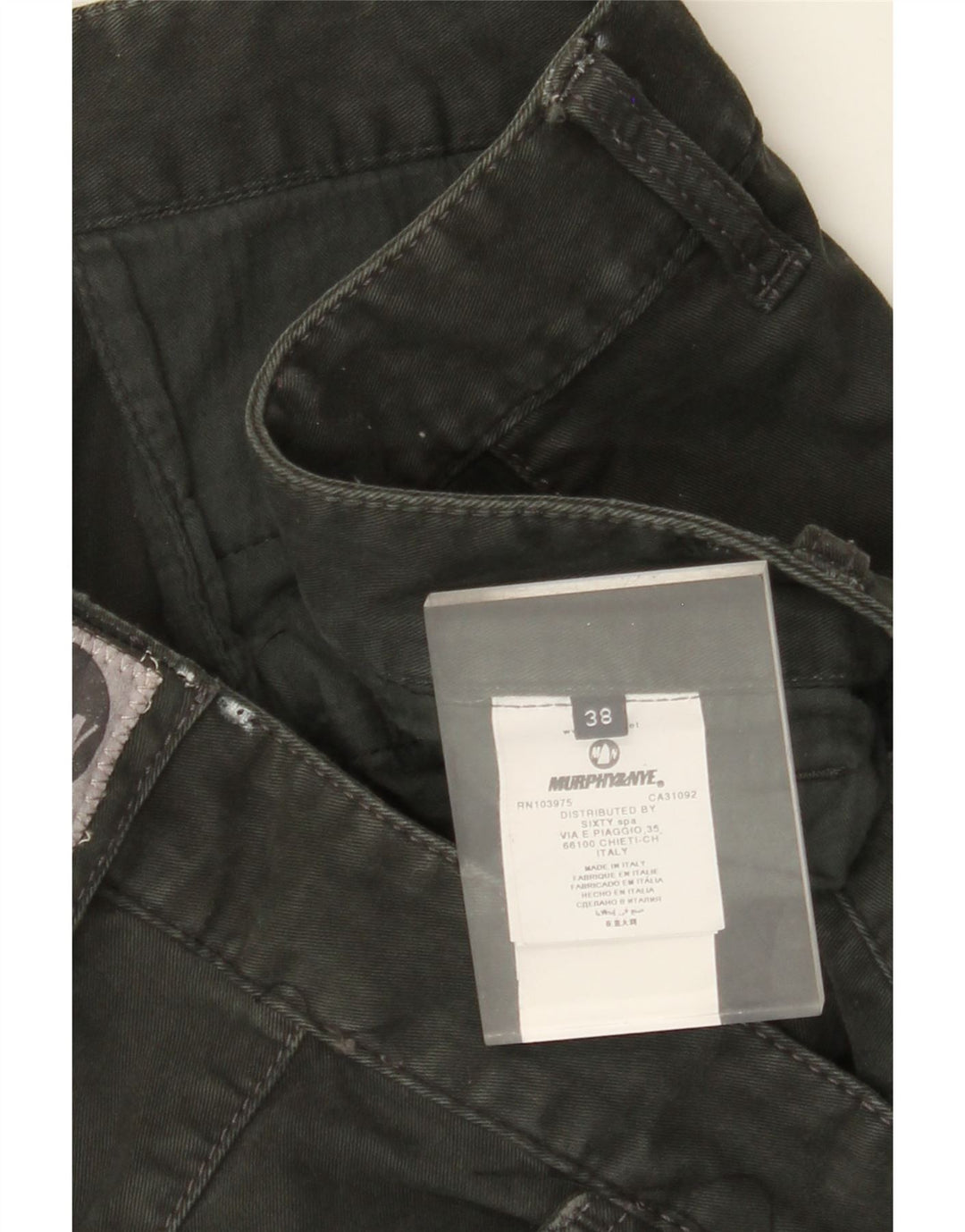 MURPHY & NYE Pantaloni chino drepți pentru bărbați L38 L30 bumbac verde
