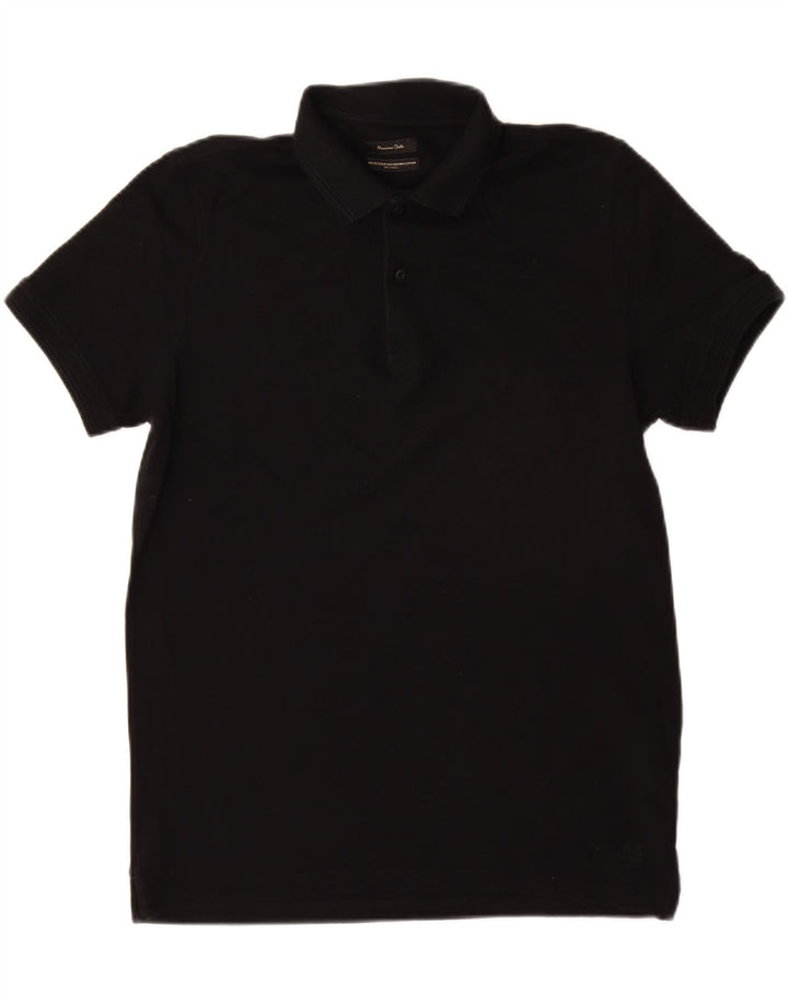 Tricou polo Massimo Dutti XL bumbac negru