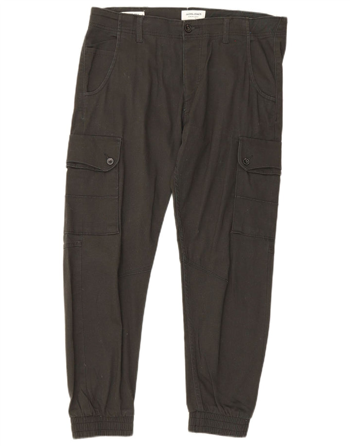 Pantaloni cargo Jack & Jones pentru bărbați, W34 L30, negru