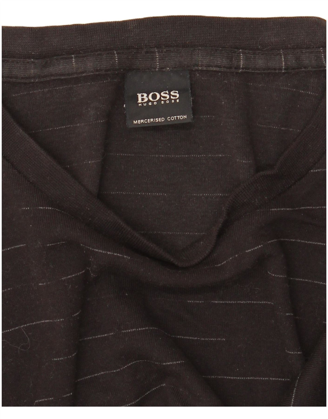 Top pentru bărbați HUGO BOSS cu mânecă lungă, mare, negru, cu dungi, bumbac