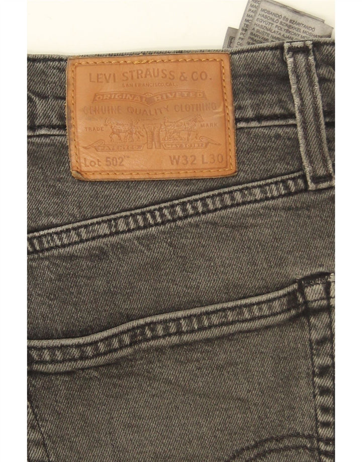 Blugi conici pentru bărbați Levi's 502 W32 L30 bumbac gri