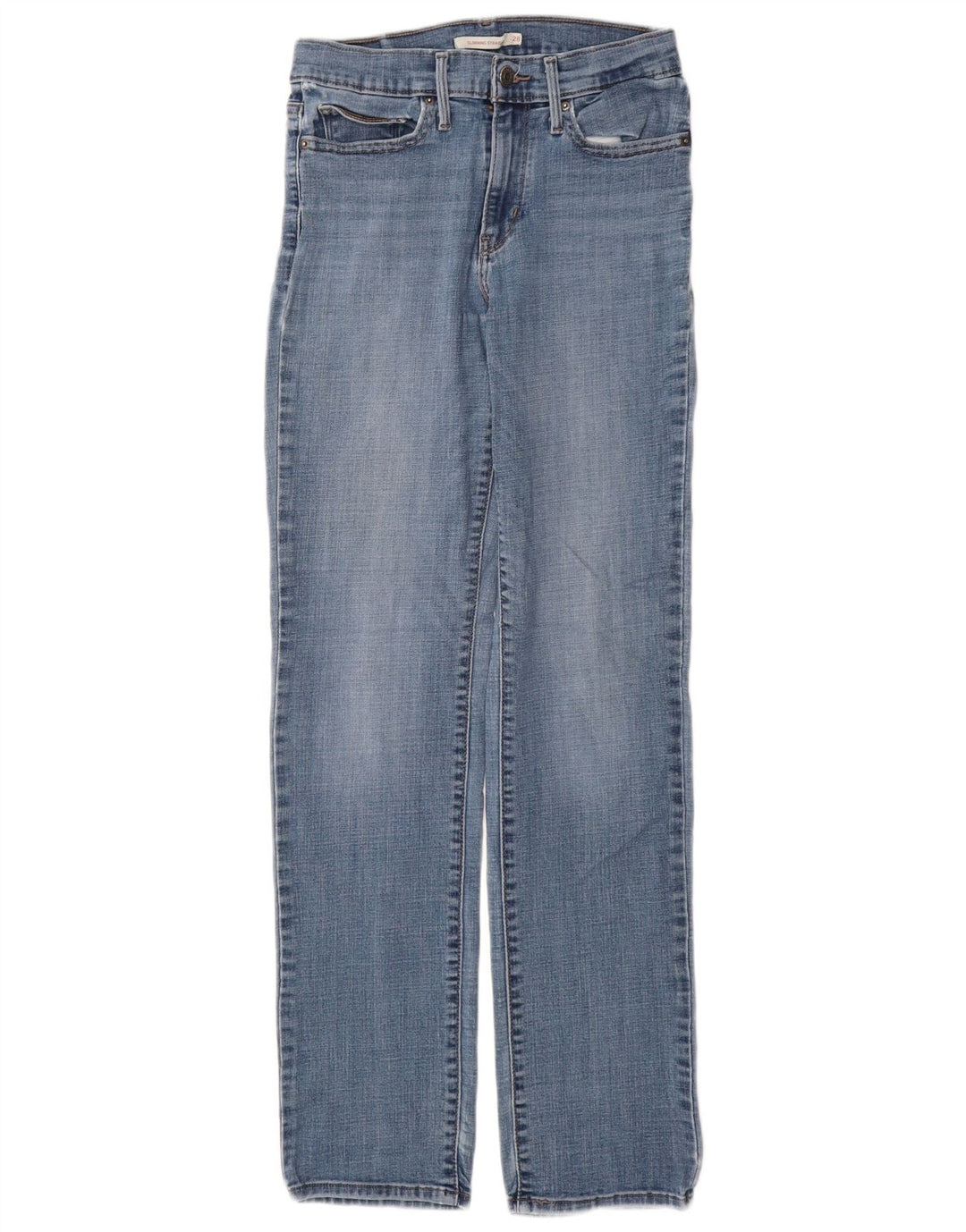 Blugi drepti pentru femei LEVI'S Slimming Fit W28 L32 Bumbac albastru