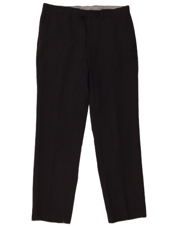 Marks & Spencer Pantaloni drepți pentru bărbați L36 L33 Poliester negru