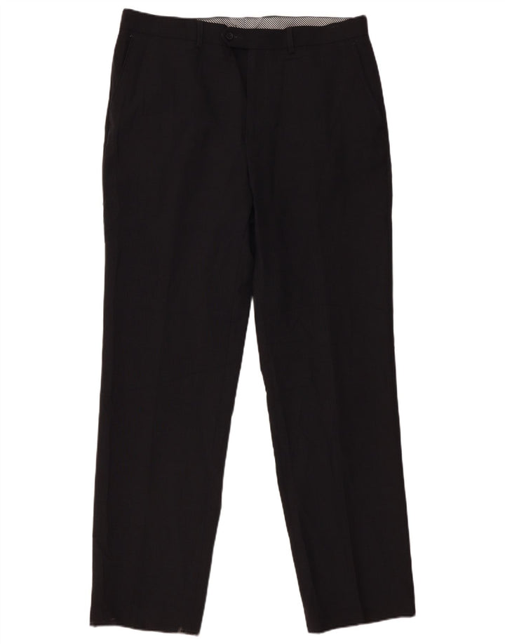 Marks & Spencer Pantaloni drepți pentru bărbați L36 L33 Poliester negru