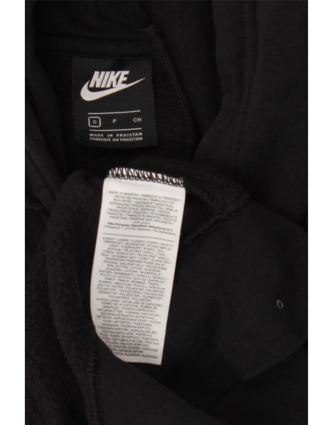 Pulover supradimensionat pentru femei NIKE UK 10 Bumbac negru mic