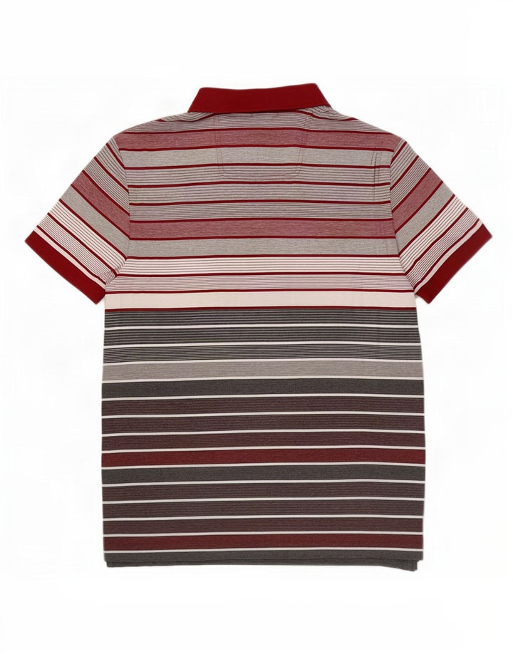 Tricou polo Hugo Boss pentru bărbați, bumbac cu dungi roșii mici