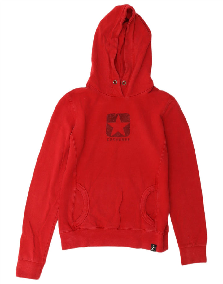 Pulover pentru femei Converse Graphic Hoodie UK 14 Medium Red Bumbac