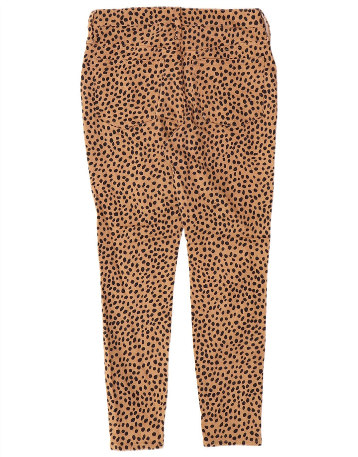 Pantaloni casual pentru femei J. Crew cu scobitoare W28 L27 bej bumbac cu imprimeu animal