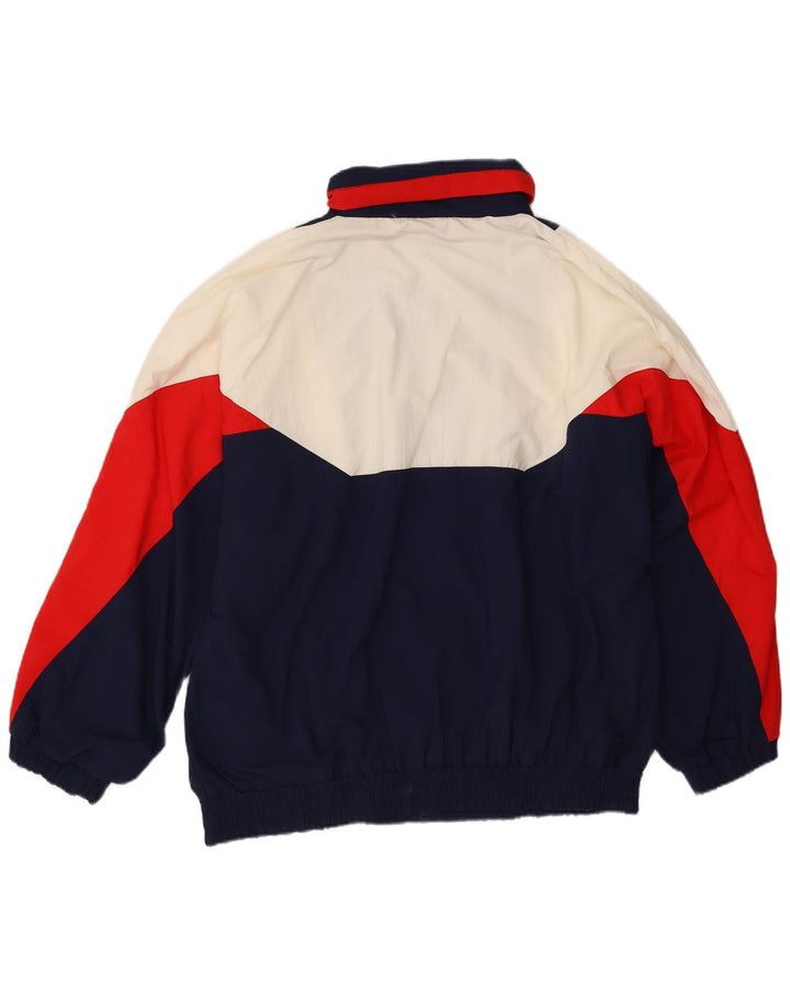 Jachetă de trening vintage pentru bărbați, XL, albastru bleumarin, poliamidă color bloc