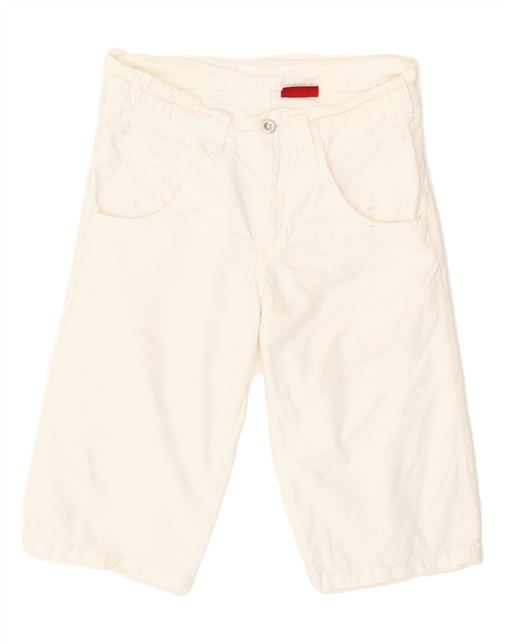 LEVI'S Boys Bermuda Shorts 9-10 Years W26  White Cotton Vintage Levi's and Second-Hand Levi's from Messina Hembry 