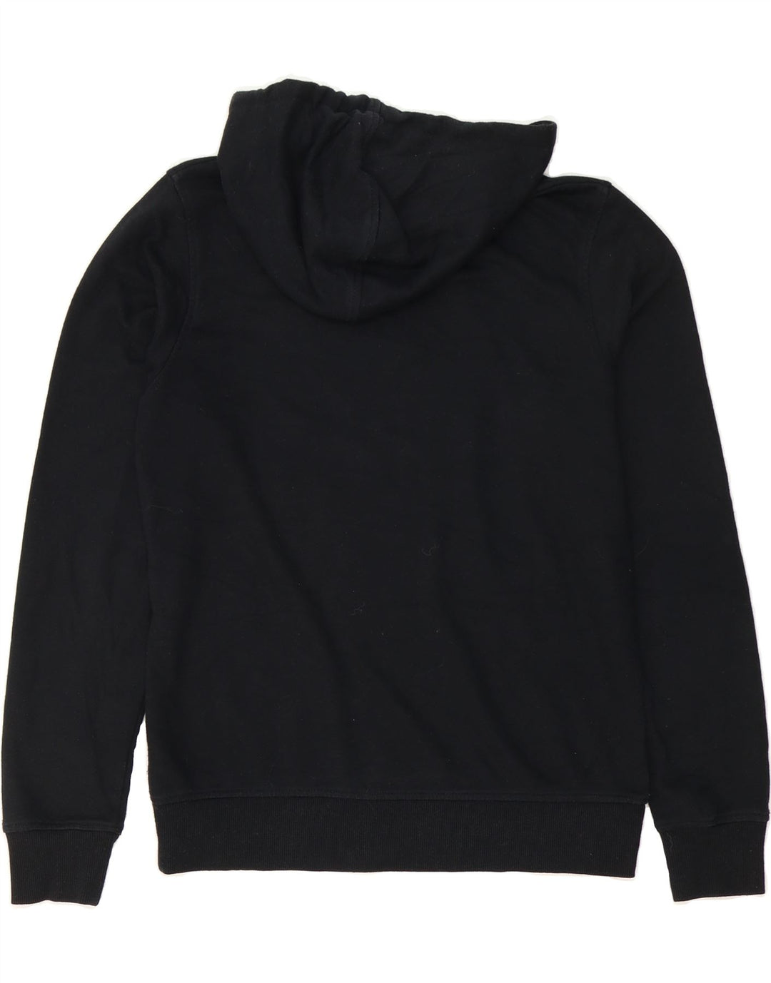 JACK & JONES Mens Graphic Hoodie Jumper Medium Black Polyester Vintage Jack & Jones and Second-Hand Jack & Jones from Messina Hembry 