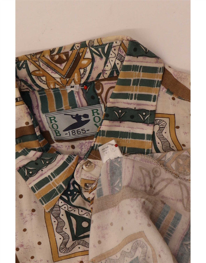 Camasa cu maneca scurta pentru barbati Rob Roy, vascoza geometrica multicolora medie