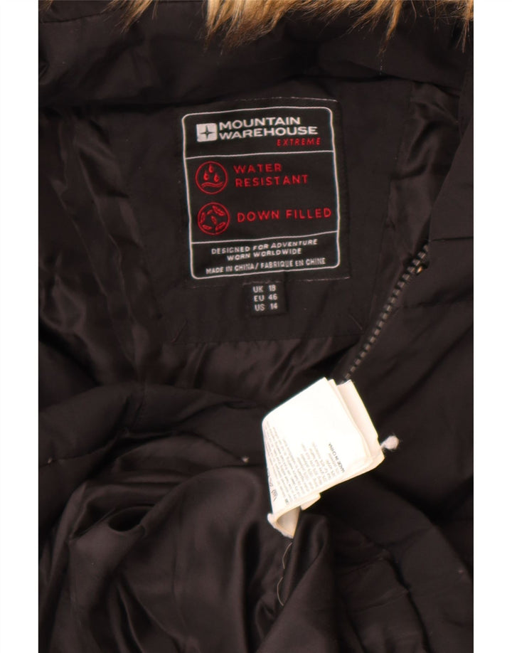 Manton căptușit cu glugă pentru femei Mountain Warehouse UK 18 XL Poliester negru