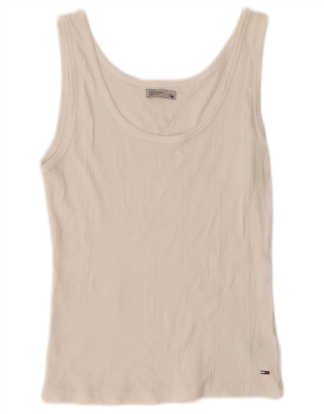 TOMMY HILFIGER Vest Top pentru femei UK 18 XL Bumbac alb