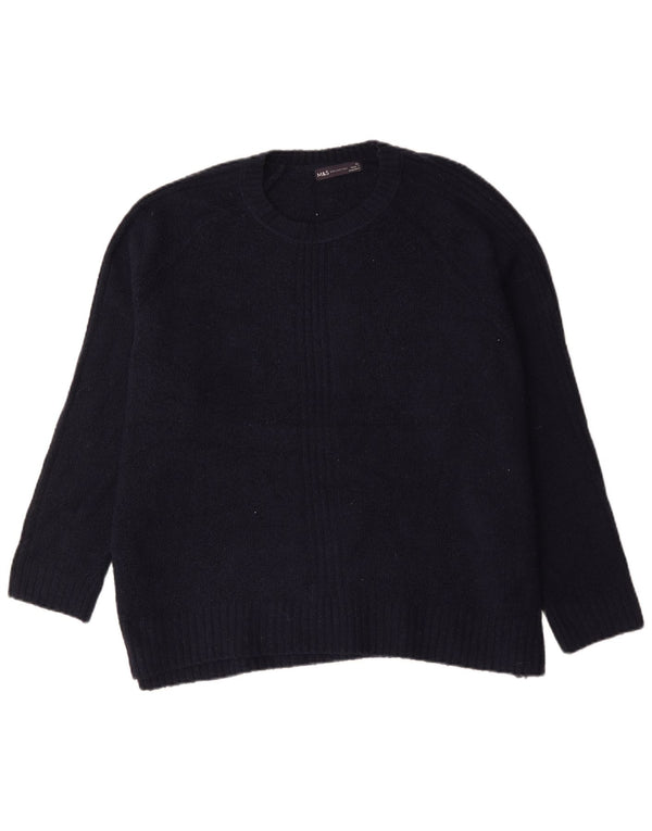 Pulover pentru femei Marks & Spencer cu decolteu triplu UK 18 XL bleumarin
