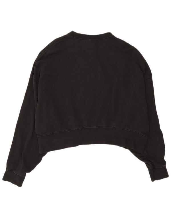 Pulover oversized pentru femei Nike Crop, UK 10, bumbac negru mic