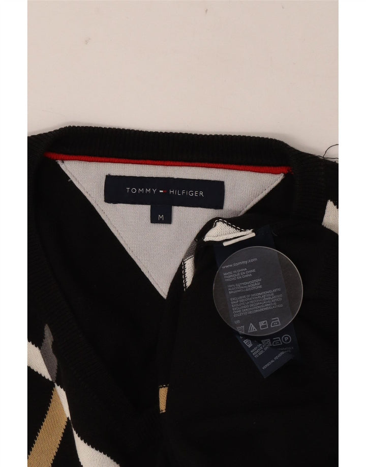 Pulover pentru bărbați Tommy Hilfiger cu decolteu în V, mediu negru, Argyle/Diamond
