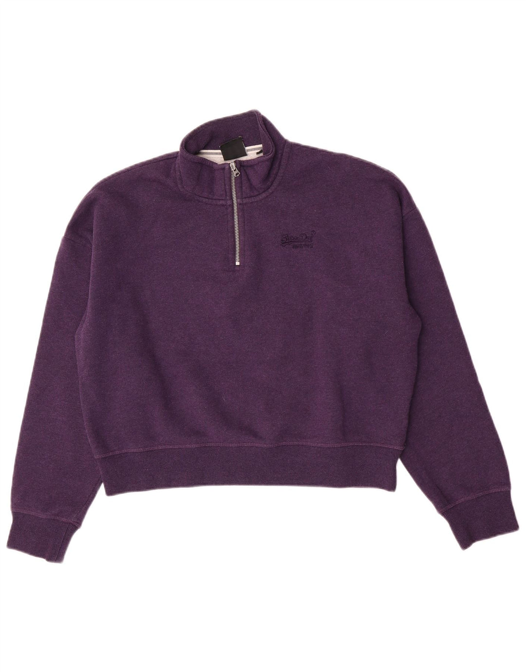 Pulover oversized crop Superdry pentru femei UK 14 mare violet
