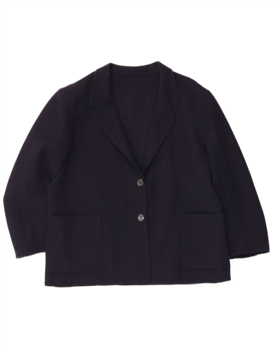 Jachetă blazer pentru femei Piacenza, mânecă 3/4, 2 nasturi, UK 16, mare, bleumarin