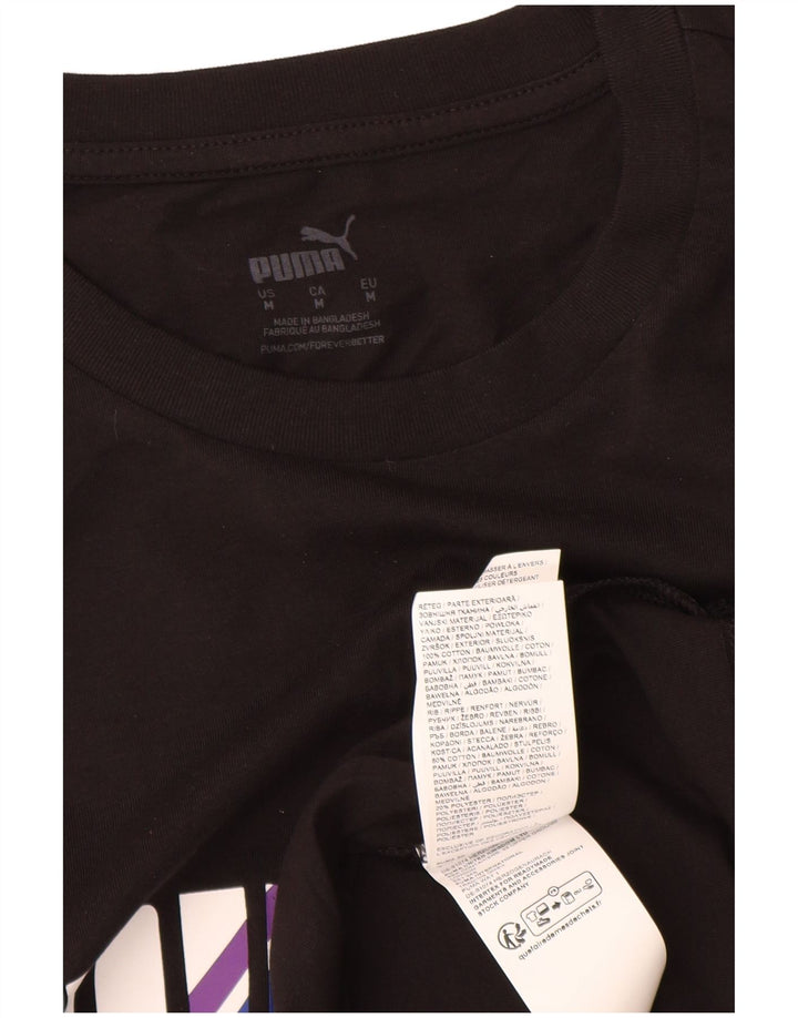 Vestă grafică pentru bărbați Puma, bumbac mediu negru
