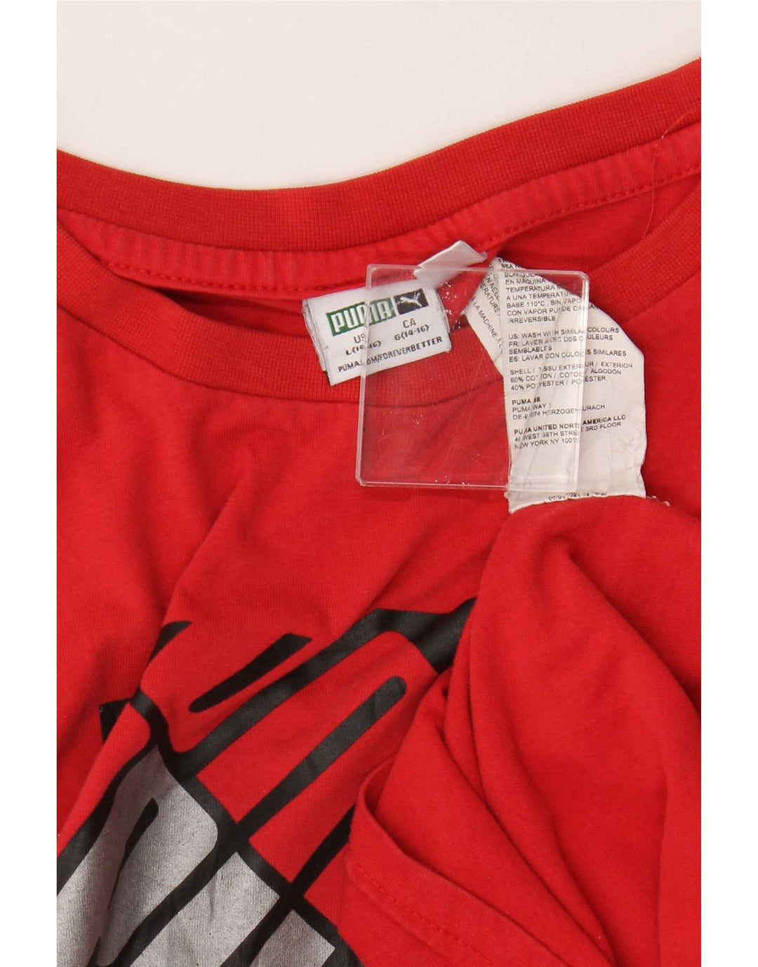 Tricou grafic Puma pentru băieți Top 14-15 ani mare bumbac roșu