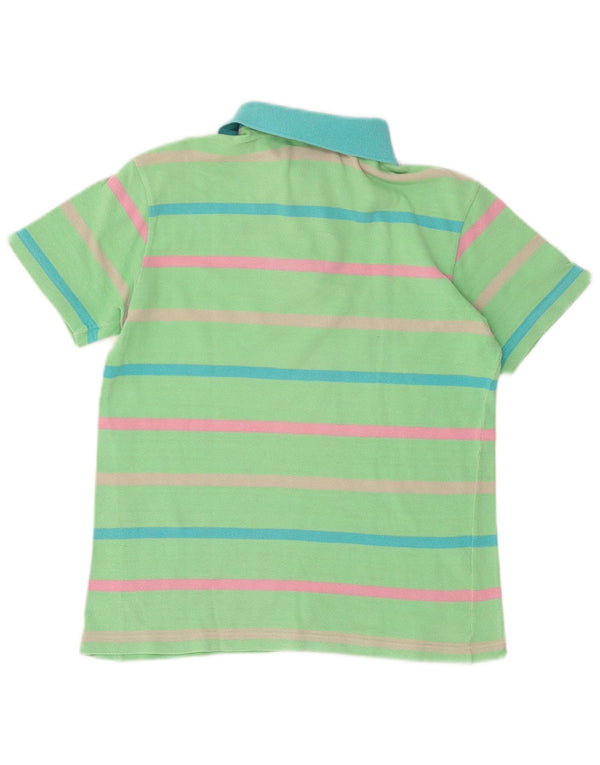 Tricou polo Lacoste pentru baieti 15-16 ani bumbac cu dungi verzi