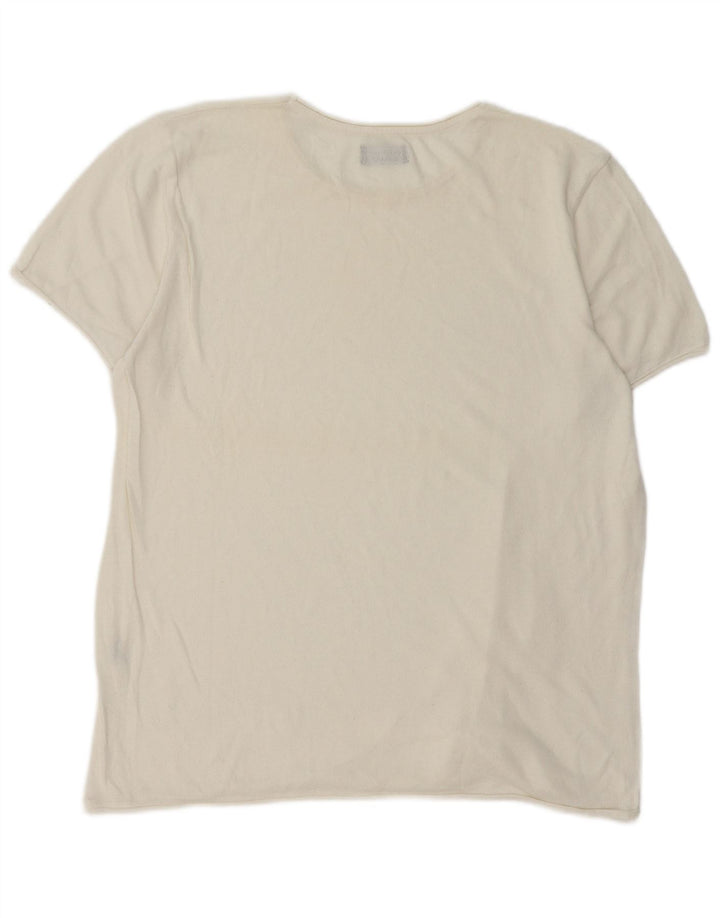 Tricou pentru bărbați Zara Top mare din bumbac alb