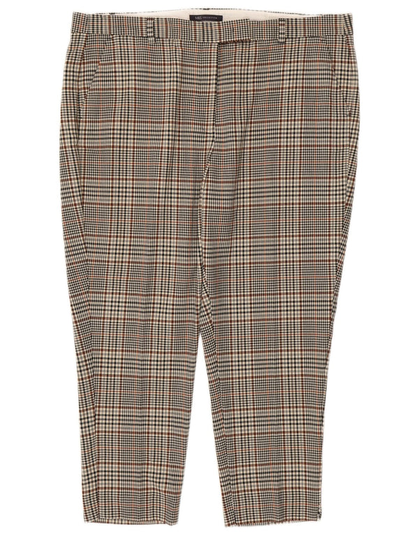 Pantaloni tăiați pentru femei Marks & Spencer UK 20 2XL W40 L25 multicolor