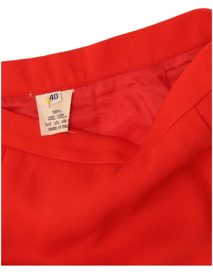 Set fuste vintage pentru femei cu 3 nasturi și 2 piese IT 40 Small W28 Lână roșie