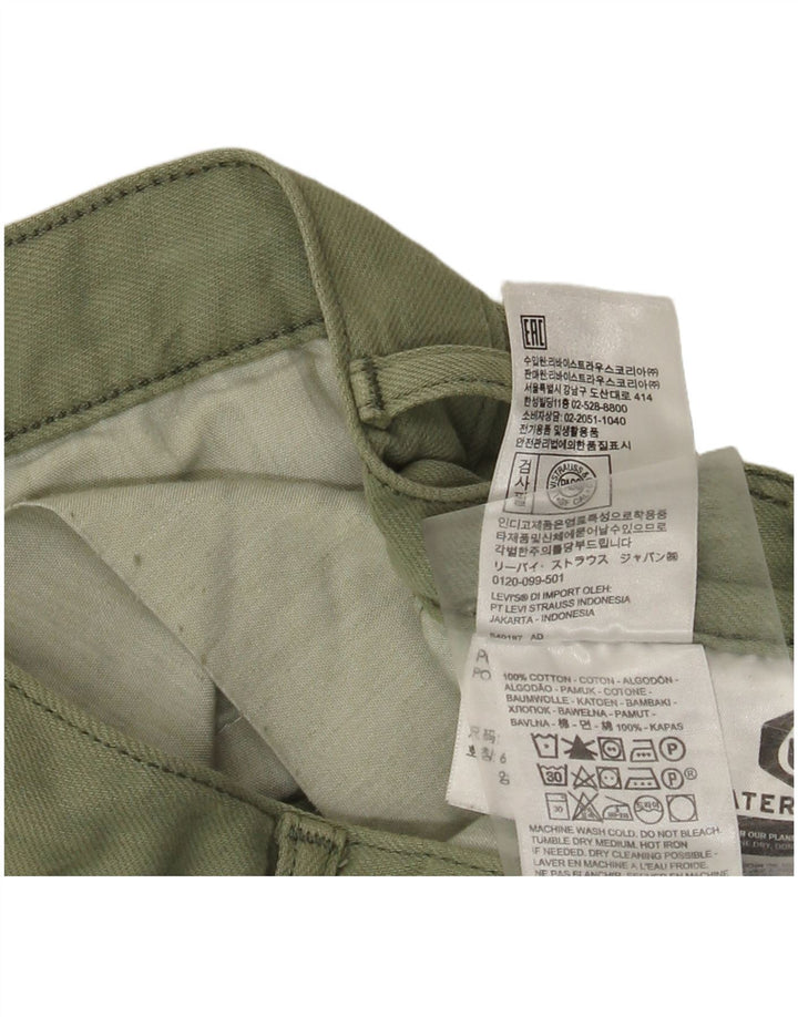 Pantaloni cargo drepti pentru femei Levi's L24 L28 bumbac verde
