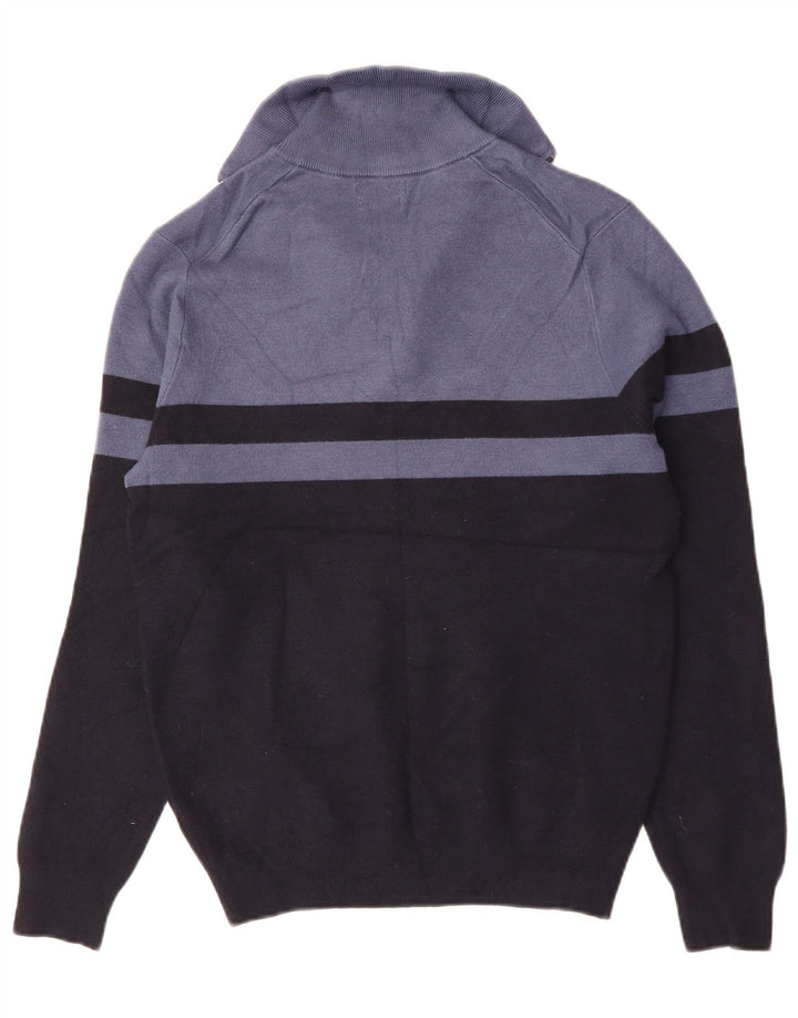 Pulover pentru femei Massimo Dutti cu fermoar și gât UK 14 Medium Bleumarin