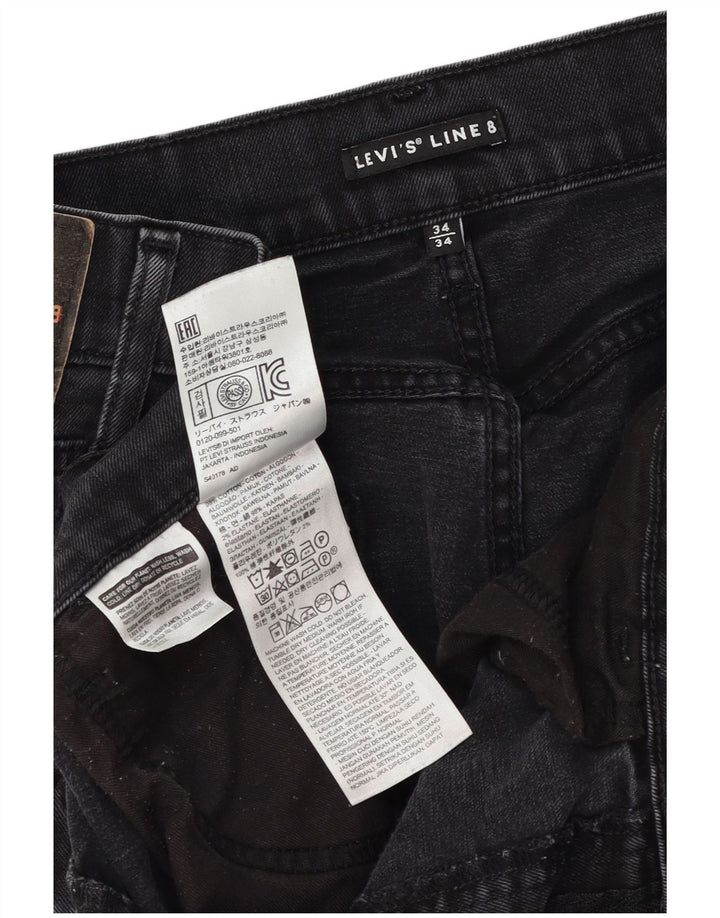 Blugi slim pentru bărbați Levi's W34 L31 bumbac negru