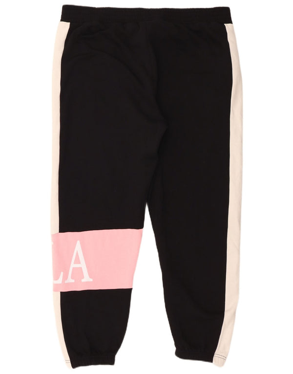 Pantaloni de trening cu grafic pentru femei Fila Joggeri UK 18 XL Negru Colorblock