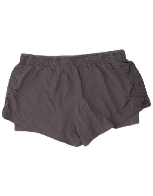 Pantaloni scurți sport Nike Dri Fit pentru femei UK 20 2XL Gri Poliester
