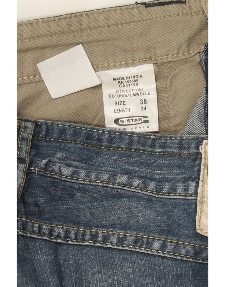 Blugi G-Star 3301 drepte pentru bărbați W38 L34 Bumbac albastru