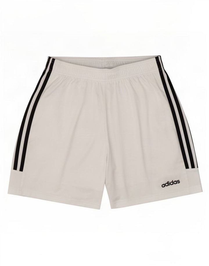 Pantaloni scurți sport pentru bărbați Adidas Climalite, mari, alb, din poliester