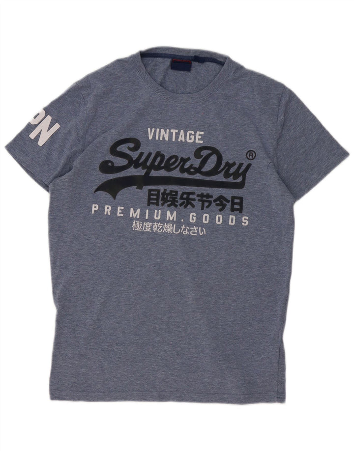 Tricou grafic pentru bărbați Superdry Top mare, albastru, bumbac