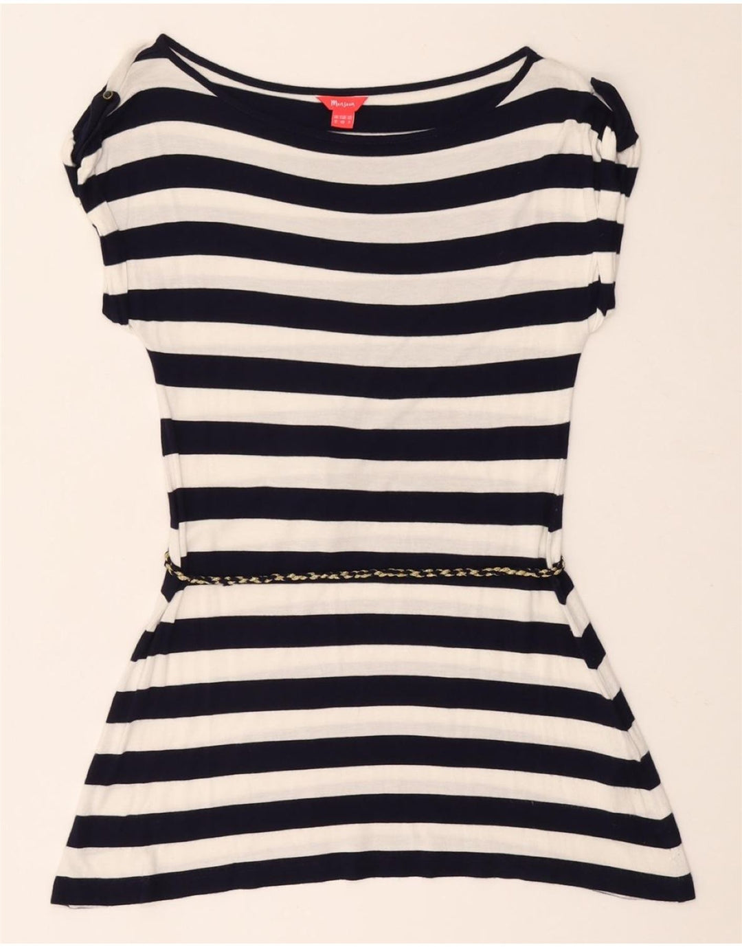 Top cu tunică pentru femei MONSOON UK 12 Medium Bleumarin, viscoză cu dungi