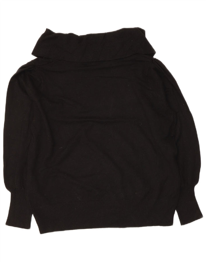 MARKS & SPENCER Pulover cu gât rulat pentru femei UK 12 Medium Black