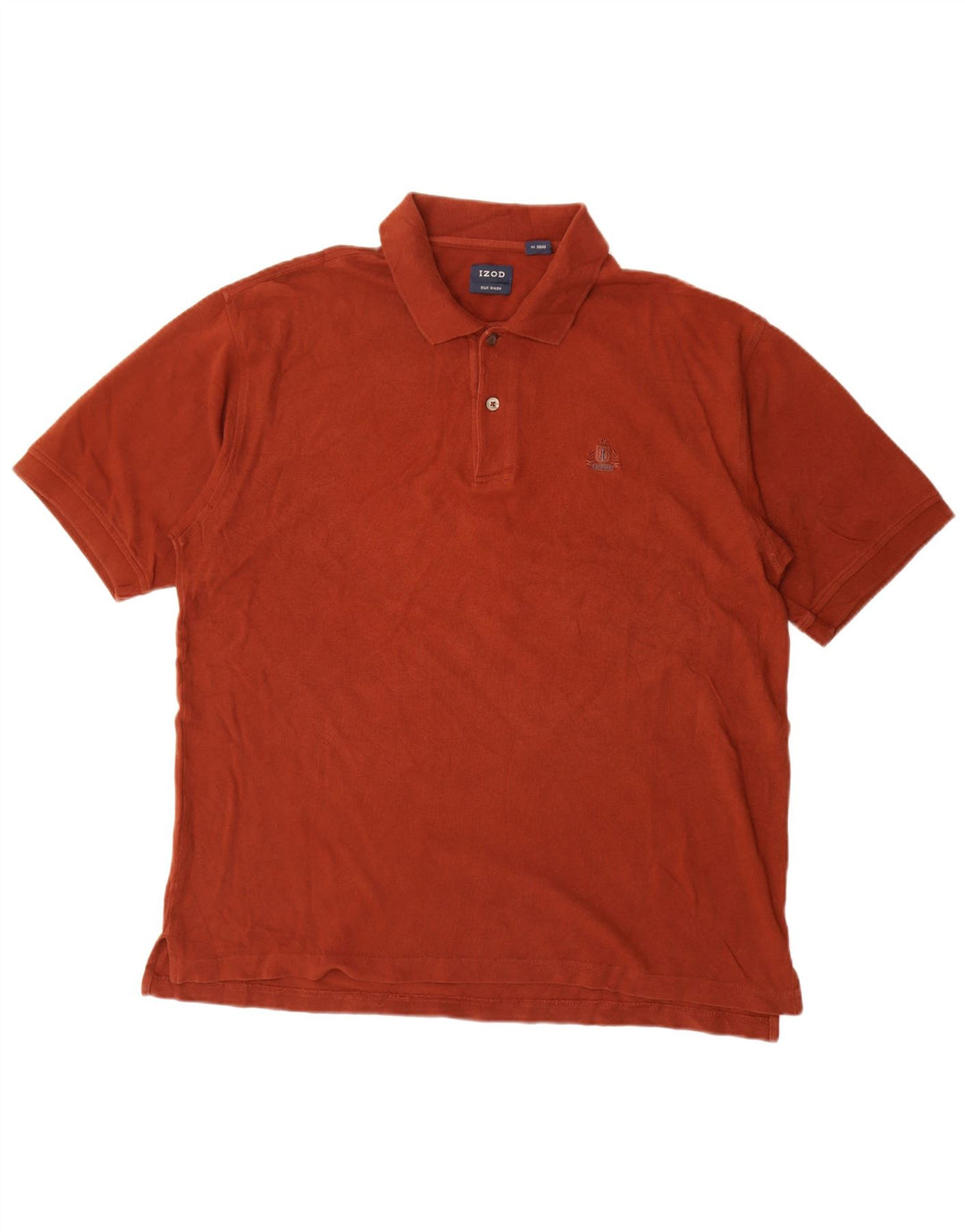 Tricou polo Izod pentru bărbați, bumbac maro mare