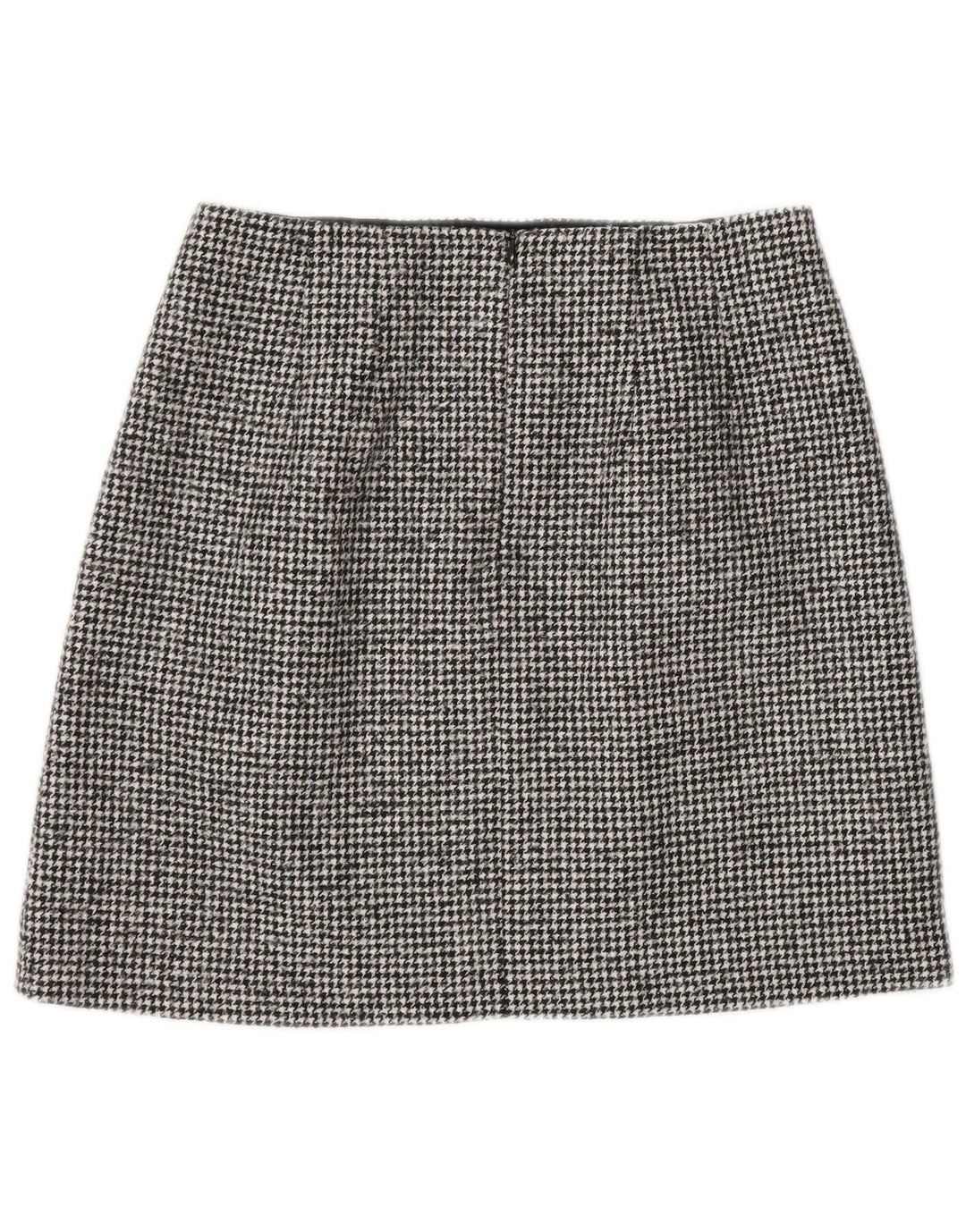 Fusta Mini Massimo Dutti pentru femei Mic W26 Lână cu picior de gală neagră