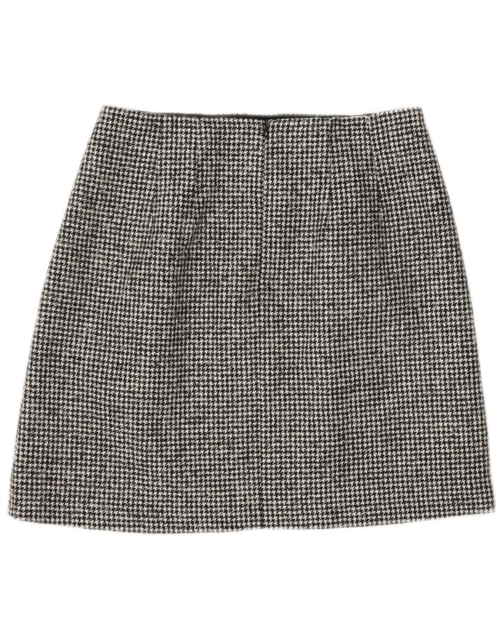 Fusta Mini Massimo Dutti pentru femei Mic W26 Lână cu picior de gală neagră